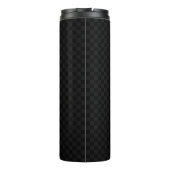 Zwart Check Pattern Slanke Steel Thermosbeker (Achterkant)