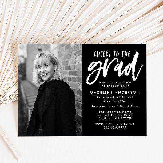 Zwart | Cheers op de scriptgradatiepartij van het  Kaart