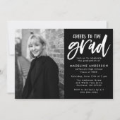 Zwart | Cheers op de scriptgradatiepartij van het  Kaart (Voorkant)