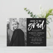 Zwart | Cheers op de scriptgradatiepartij van het  Kaart (Staand voorkant)