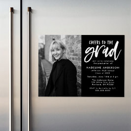 Zwart | Cheers op de scriptgradatiepartij van het  Magnetische Uitnodiging