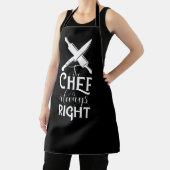 Zwart Chef Keuken schort voor vrouwen - Chef schor (Insitu)