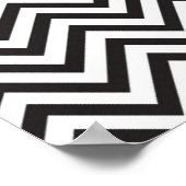 Zwart Chevron Patroon Poster (Hoek)