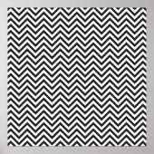 Zwart Chevron Patroon Poster (Voorkant)