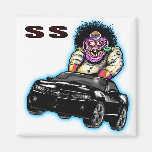 Zwart Chevy Camaro SS magneet (Voorkant)