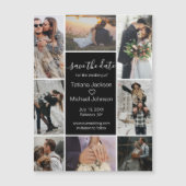 Zwart chic 8 foto's collage opslaan van de datum m (Voorkant)