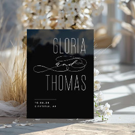 Zwart Chic Modern Minimalistisch Bruiloft Welkom Acryl Bord