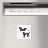 Zwart Chihuahua met witte markeringen Magneet (Insitu (Vaatwasser))
