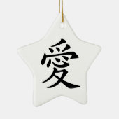 Zwart-Chinees liefdessymbool Keramisch Ornament (Rechts)