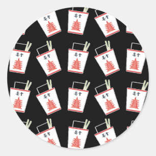 Zwart-Chinees uit Ronde Sticker