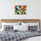 Zwart-Chinese Hummingbird in vlucht Canvas Afdruk (Insitu (Slaapkamer))