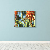 Zwart-Chinese Hummingbird in vlucht Canvas Afdruk (Insitu (Houten vloer))