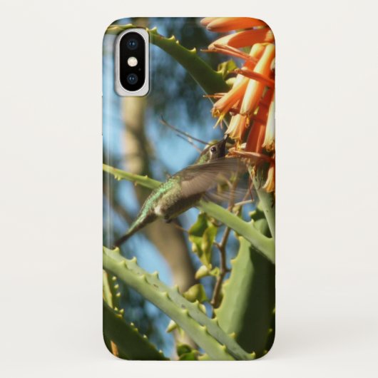 Zwart-Chinese Hummingbird in vlucht Case-Mate iPhone Case (Achterkant)
