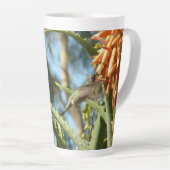 Zwart-Chinese Hummingbird in vlucht Latte Mok (Rechterhoek)