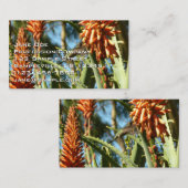 Zwart-Chinese Hummingbird in vlucht Visitekaartje (Voorkant / Achterkant)