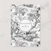 Zwart chinoiserie porselein bruiloft menu kaarten (Achterkant)