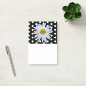 Zwart Chique Wit Polka Dots Daisy Custom Post-it® Notes (Kantoor)