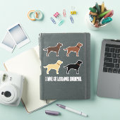 Zwart Chocolade Geel en Rood Labrador Retrievers Sticker (iPad Cover)
