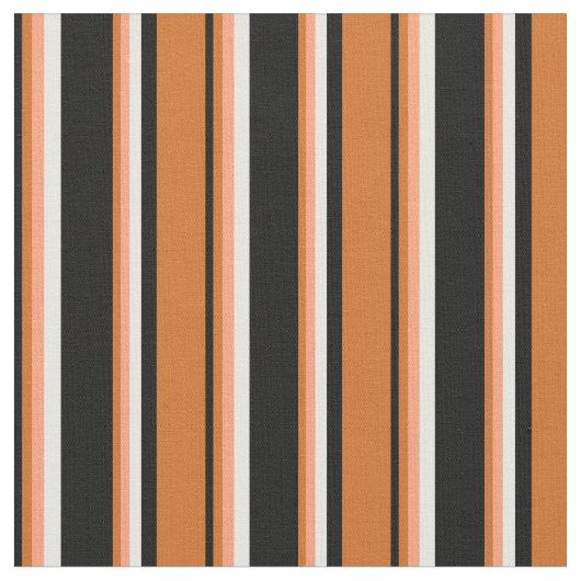 Zwart, Chocolade, Lichte Zalm, en Witte Strepen Stof (Close Up)
