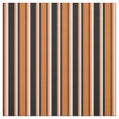 Zwart, Chocolade, Lichte Zalm, en Witte Strepen Stof (Swatch)