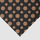 Zwart chocoladekoekjespatroon tissuepapier (Detail)