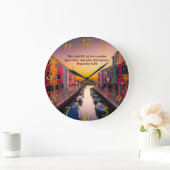 Zwart Christelijk Faith kruis met cijfers 6:26 Grote Klok (Huis)