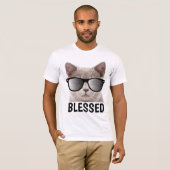 ZWART, Christelijk Kat Lover T-Hemden T-shirt (Voorkant volledig)