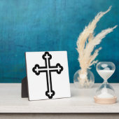 Zwart Christelijk kruis Fotoplaat (Insitu)