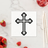 Zwart Christelijk kruis Servet (Insitu)