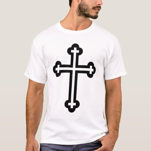 Zwart Christelijk kruis T-shirt (Voorkant)
