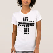 Zwart Christelijk kruis T-shirt (Voorkant)