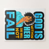 Zwart Christelijk vrouw melanine sista meisje magi Legpuzzel (Horizontaal)