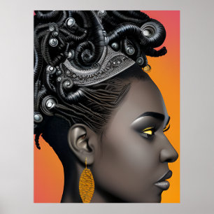 Zwart Christelijk vrouw melanine sista meisje magi Poster