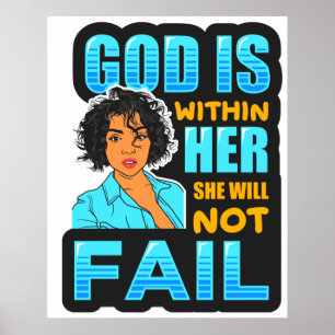 Zwart Christelijk vrouw melanine sista meisje magi Poster