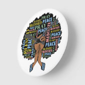 Zwart Christelijk Vrouw Melanine Vrouwen Bidden Ronde Klok (Hoek)