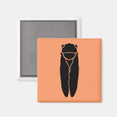zwart cicada-insect magneet (Voorkant / Achterkant)