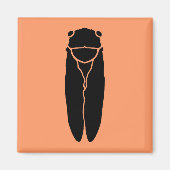 zwart cicada-insect magneet (Voorkant)