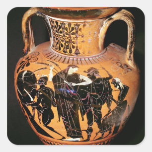 Zwart-cijferige zwelling vierkante sticker