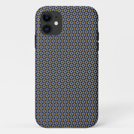 Zwart cirkelvormig naadloos patroon Case-Mate iPhone case