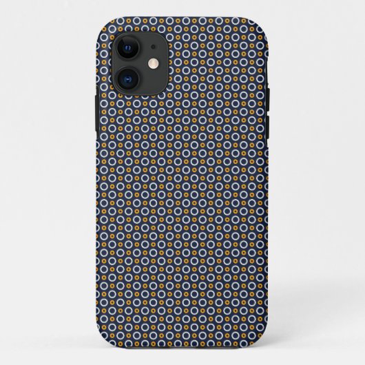 Zwart cirkelvormig naadloos patroon Case-Mate iPhone case (Achterkant)