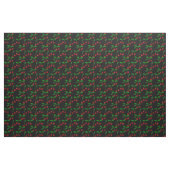 Zwart Classic Cherry Fruit en Leaf Stof (Yard (91,4 cm))