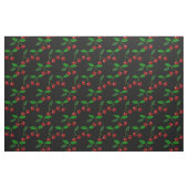 Zwart Classic Cherry Fruit en Leaf Stof (Fat Quarter)