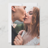 Zwart Classic Elegant kalligrafie monogram bruilof Kaart (Achterkant)