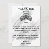 Zwart Classic Retro Auto  Aquarel Bedankkaart (Voorkant)