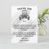 Zwart Classic Retro Auto  Aquarel Bedankkaart (Staand voorkant)