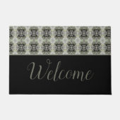 Zwart Classy Patterned Deurmat (Voorkant)