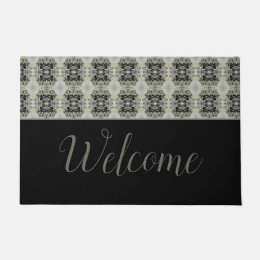 Zwart Classy Patterned Deurmat (Voorkant)
