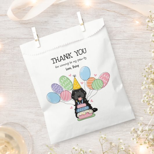 Zwart Cockapoo Cavapoo Verjaardagsfeest Bedankzakje (Geknipt)