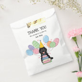 Zwart Cockapoo Cavapoo Verjaardagsfeest Bedankzakje (Gezegeld)
