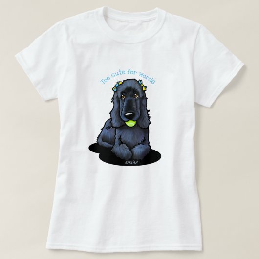 Zwart Cocker Spaniel T-shirt (Design voorkant)